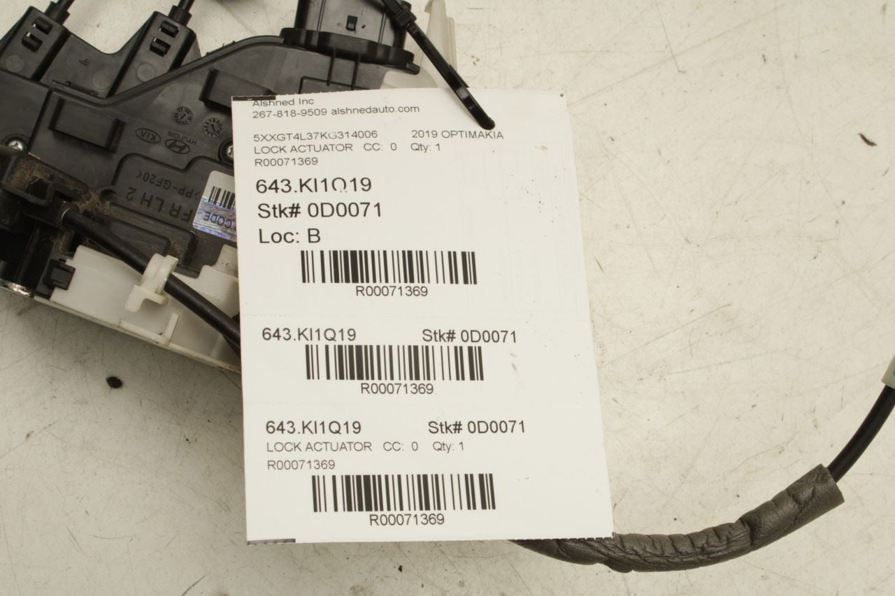 16-20 Kia Optima LX Front Left Driver Side Door Lock Latch Actuator 81315-D5010 - Alshned Auto Parts