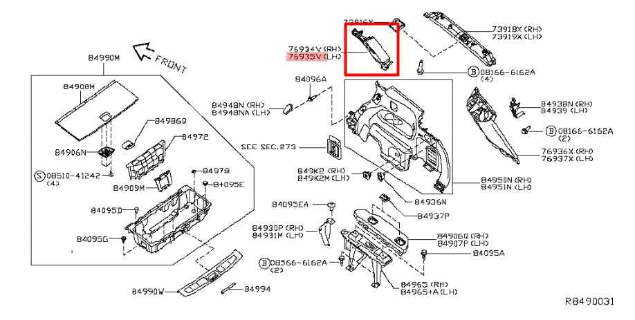 14-20 Infiniti QX60 Rear Left Quarter C-Pillar Upper Trim Cover 76943-3JA0A OEM - Alshned Auto Parts