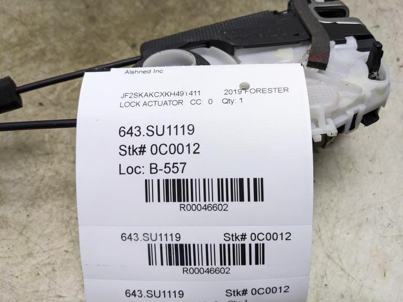 2019-2021 Subaru Forester Rear Right Door Lock Latch Actuator 61035SJ000 OEM - Alshned Auto Parts