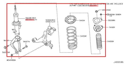 15-217 Infiniti QX50 AWD Front Suspension Driver Left Side Shock Strut Absorber - Alshned Auto Parts