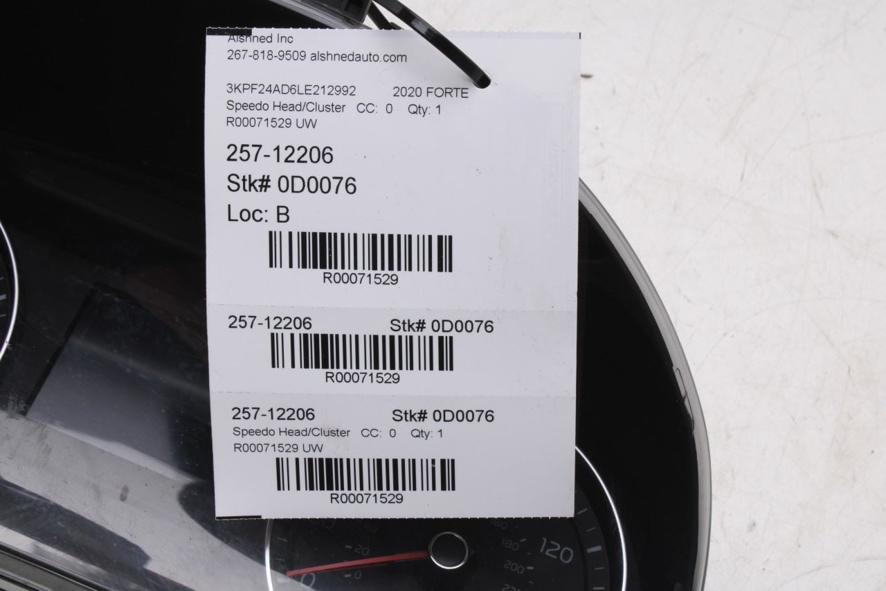 2019-21 Kia Forte LXS 2.0L FWD Speedometer Gauge Instrument Cluster 155K Mileage - Alshned Auto Parts