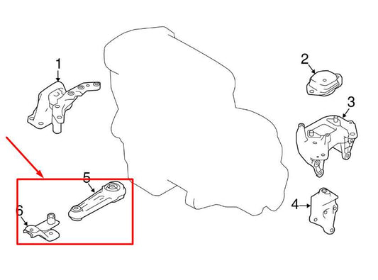 17-22 Nissan Rogue Sport SL 2.0: AWD Rear Right Engine Torque Rod Mount Bracket - Alshned Auto Parts