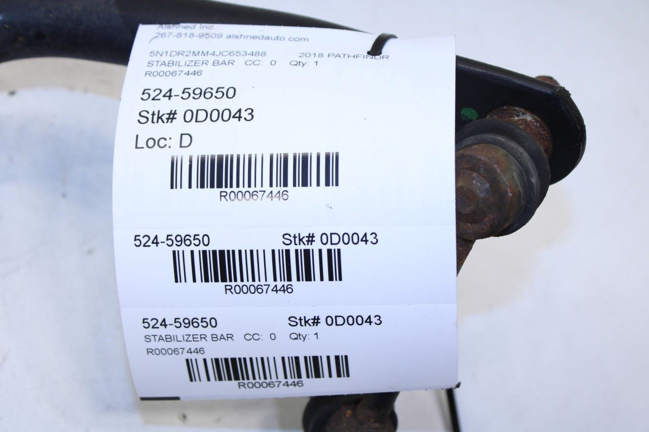 2013-20 Nissan Pathfinder SV 3.5L AWD Rear Stabilizer Sway Anti-Roll Bar w/ Link - Alshned Auto Parts