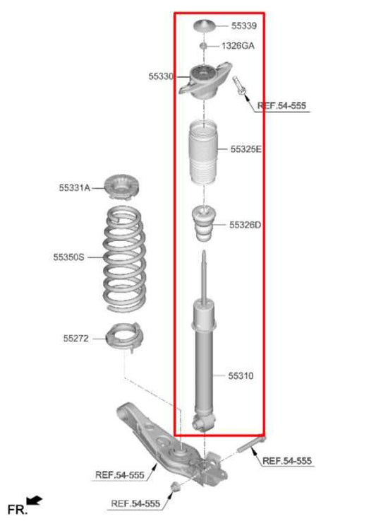22-24 Hyundai Tucson SEL 2.5L AWD Rear Right Passenger Side Shock Strut Absorber - Alshned Auto Parts