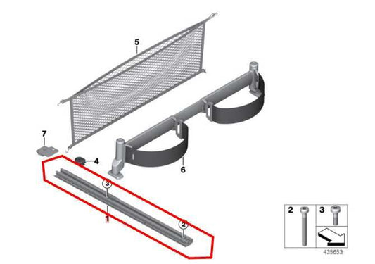 14-18 BMW X5 xDrive35i Rear Trunk RH and LH Compartment Lashing Rail Bracket Set - Alshned Auto Parts