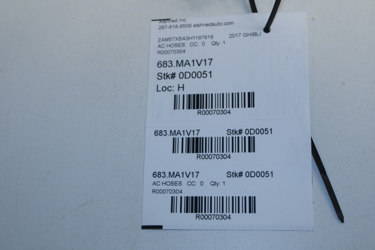 2017-21 Maserati Ghibli 3.0L RWD AC Air Conditioner Condenser Pipe Hose Line Set - Alshned Auto Parts
