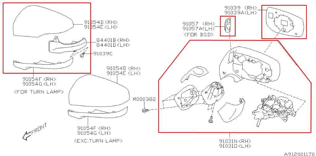 2017-21 Subaru Impreza Limited 2.0L Driver Left Side Rear View Mirror 91036FL08A - Alshned Auto Parts
