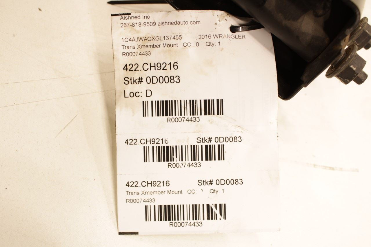 2012-2017 Jeep Wrangler Sport 2dr 4WD Transmission Crossmember 68236859AA OEM - Alshned Auto Parts