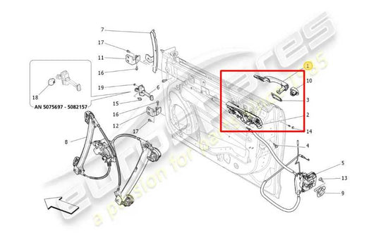 2017-21 Maserati Ghibli 3.0L RWD Front Passenger Right Side Door Exterior Handle - Alshned Auto Parts