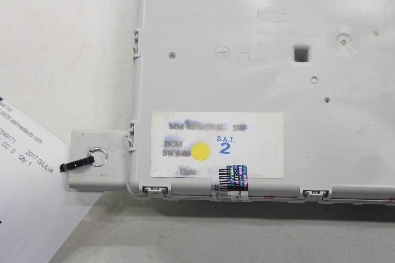 2017-2022 Alfa Romeo Giulia Ti AWD 2.0L Fuse Junction Box Body Control Module - Alshned Auto Parts