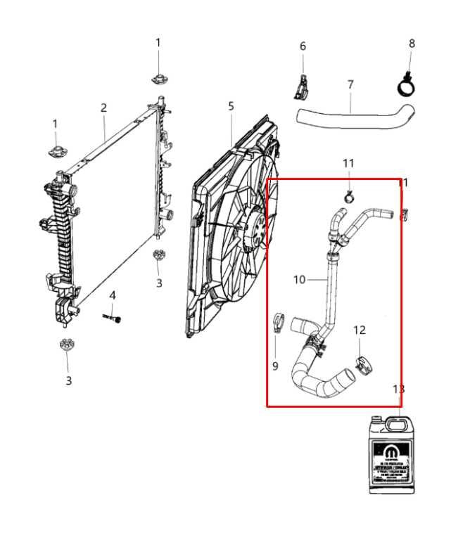 2021-22 Jeep Grand Cherokee Laredo X 4X4 3.6L Radiator Water Coolant Outlet Hose - Alshned Auto Parts