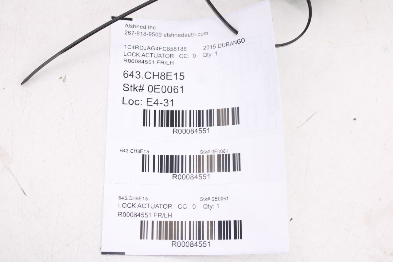 2011-2025 Dodge Durango SXT Front Left Driver Side Door Lock Latch Actuator - Alshned Auto Parts