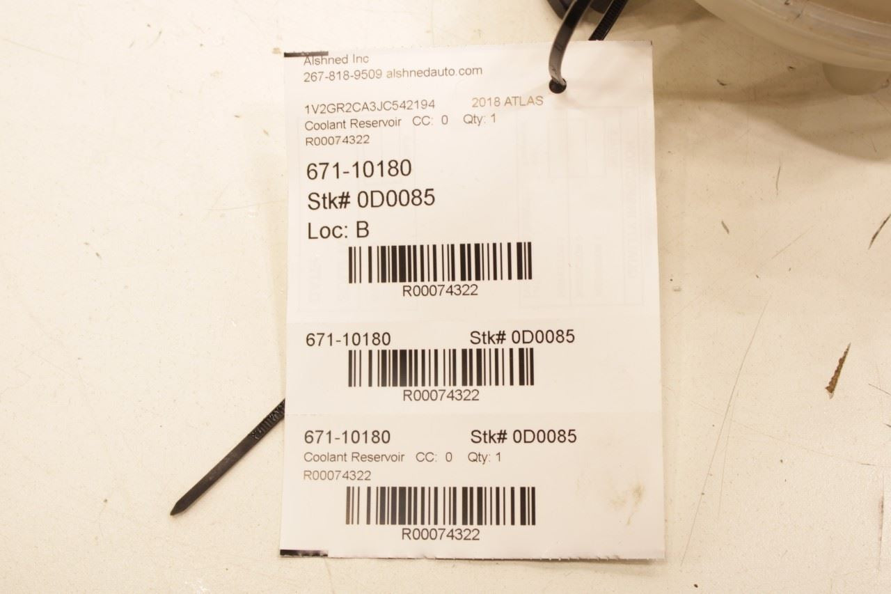 2018-2023 Volkswagen Atlas S 3.6L Radiator Coolant Reservoir Bottle 5Q0121407T - Alshned Auto Parts