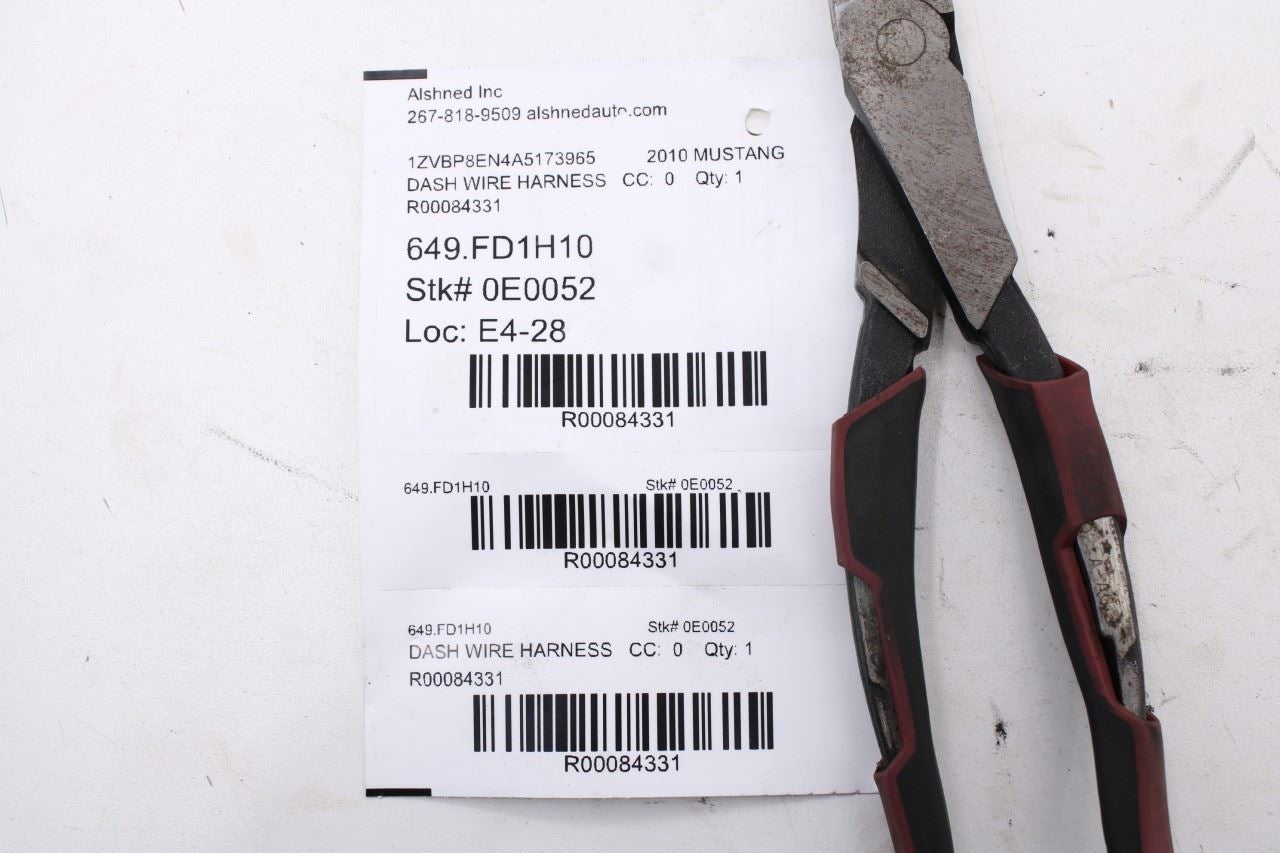 2010 Ford Mustang Conv V6 Dash Instrument Panel Wire Harness AR3T-14401-GA OEM - Alshned Auto Parts