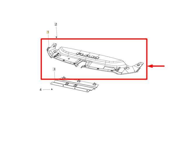 2019-2024 Ram 1500 5.7L Radiator Upper Seal Trim Cover 68294551AC OEM - Alshned Auto Parts