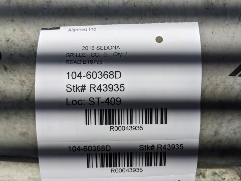 2015-2018 Kia Sedona FR Bumper Molding Upper Grille Trim 86585-A9000 OEM *ReaD*