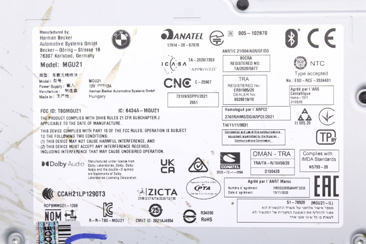 2024 BMW 430i Gran Coupe xDrive Harman Navi Audio Radio Receiver 65125B32399 OEM - Alshned Auto Parts