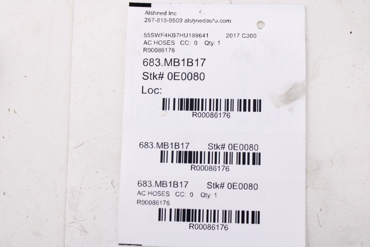 15-18 Mercedes-Benz C300 2.0L AC Conditioning Suction Liquid Discharge Line Set - Alshned Auto Parts