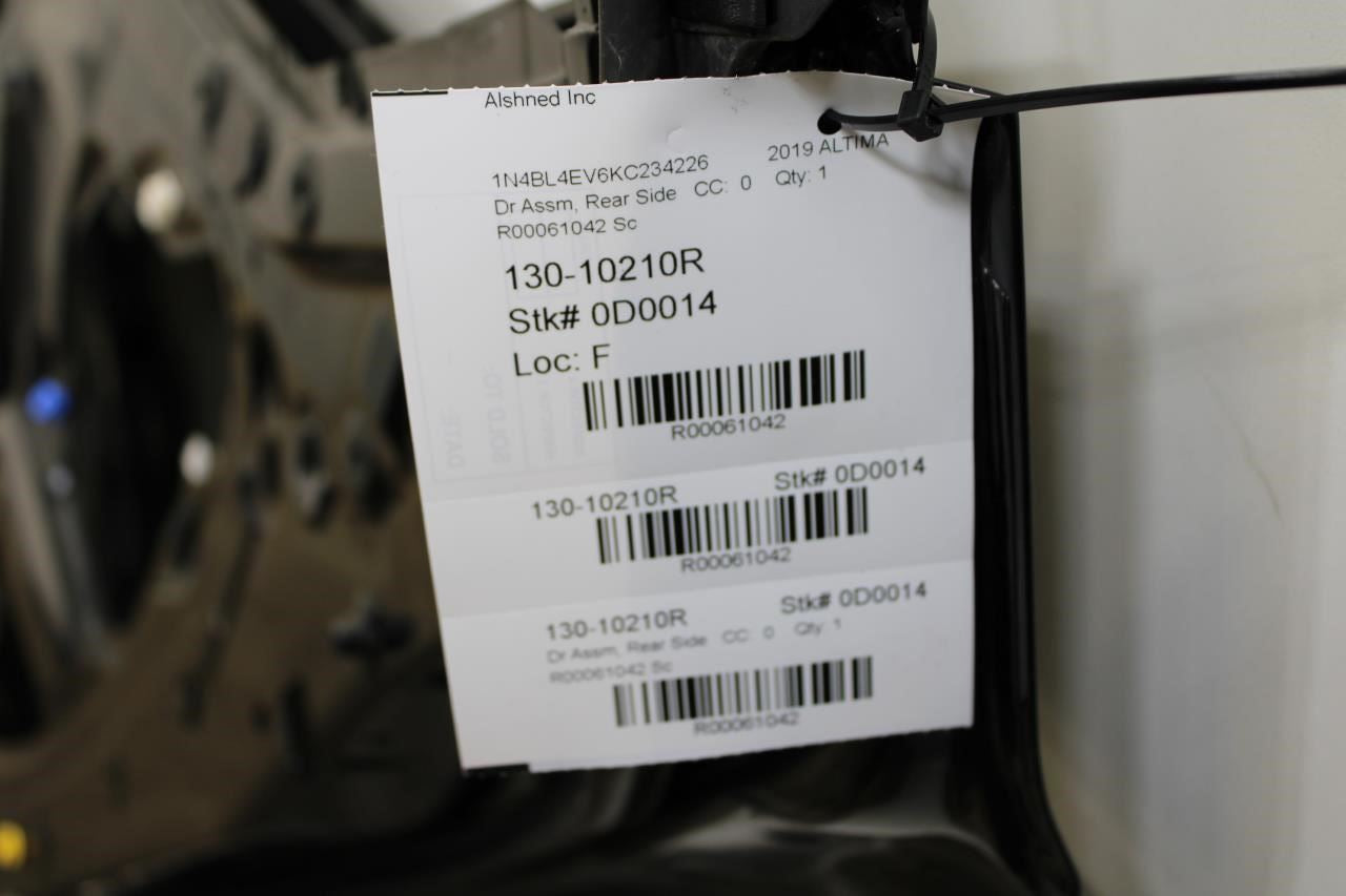 2019-2025 Nissan Altima SL Rear Right Passenger Door Shell Panel 82100-9HE0A OEM - Alshned Auto Parts