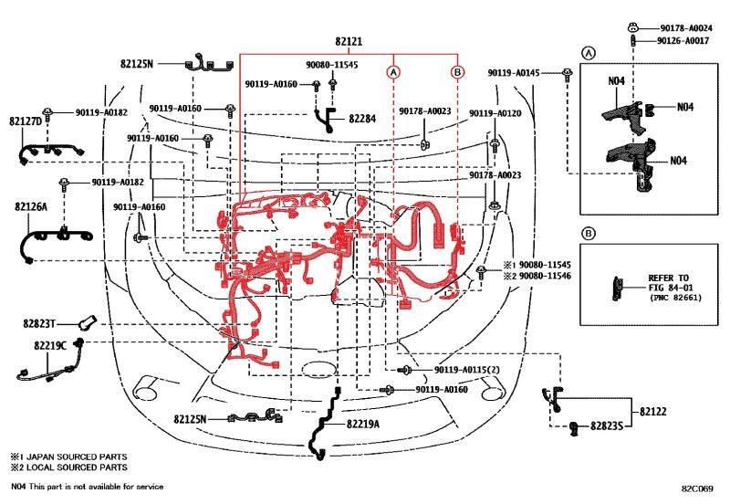 2017-2020 Toyota Sienna 3.5L AWD Engine Wire Harness 82121-08180 OEM - Alshned Auto Parts