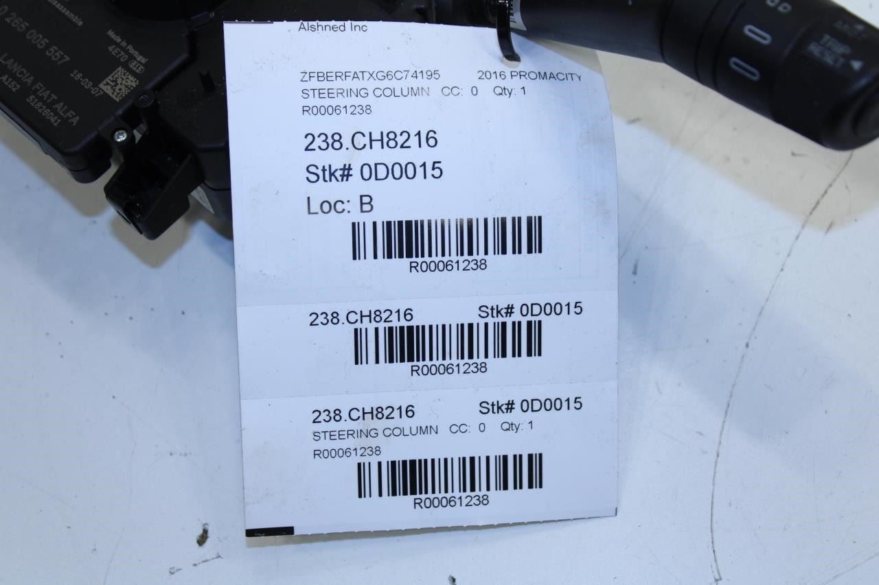 15-21 RAM Promaster City Steering Column Turn Signal Wiper Switch 5XY74LXHAA OEM - Alshned Auto Parts