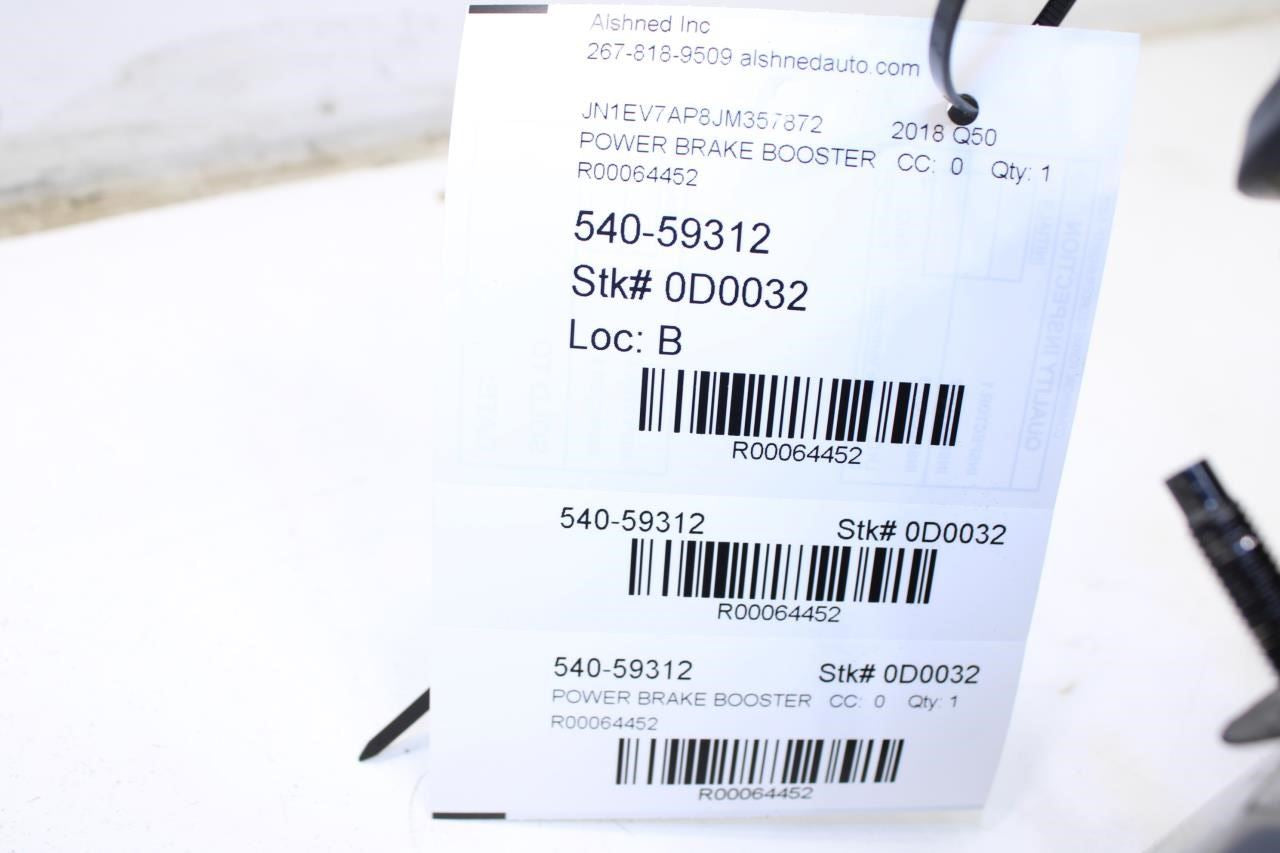 2015-2023 Infiniti Q50 Luxe RWD 3L Brake Booster w/ Master Cylinder w/ Reservoir - Alshned Auto Parts