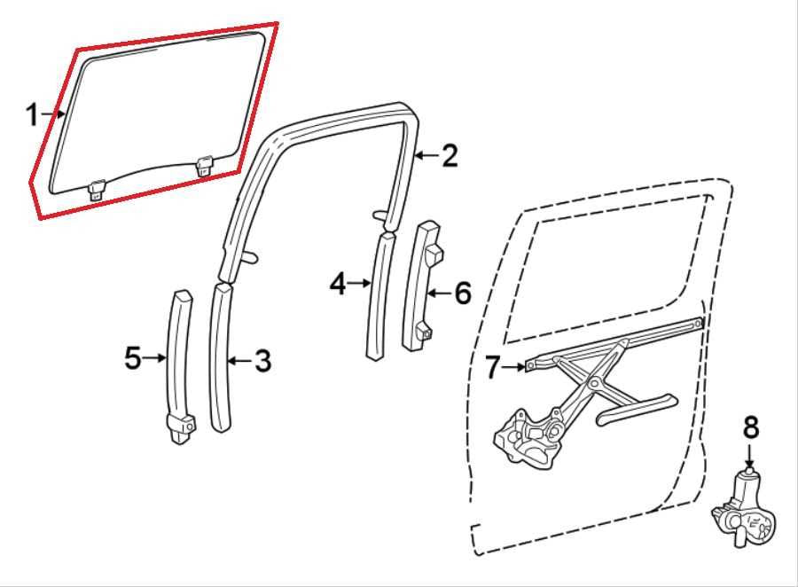 2016-2023 Toyota Tacoma Limited Rear Right Door Window Movable Glass 68103-04060 - Alshned Auto Parts