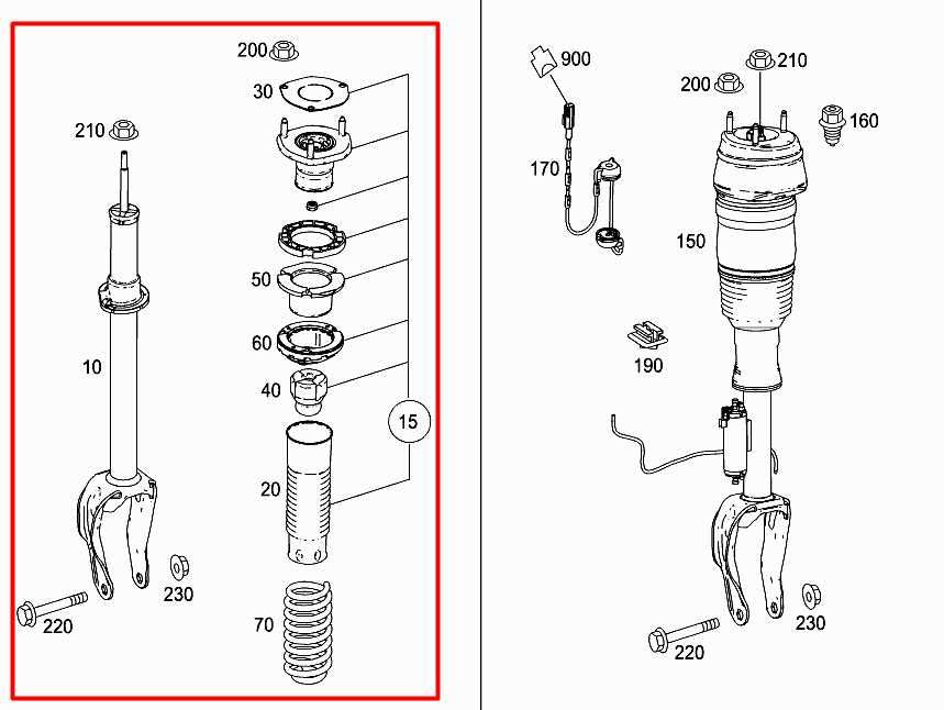 2012-15 Mercedes-Benz ML350 3.5L RWD Front Passenger Right Shock Strut Absorber - Alshned Auto Parts