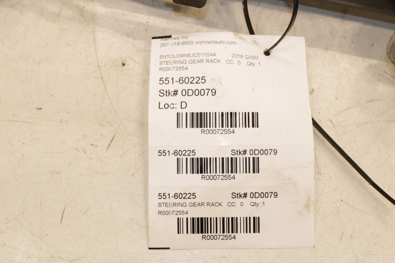 2016-2020 Infiniti QX60 Power Steering Gear Rack and Pinion 89K 49001-9NC0A OEM - Alshned Auto Parts