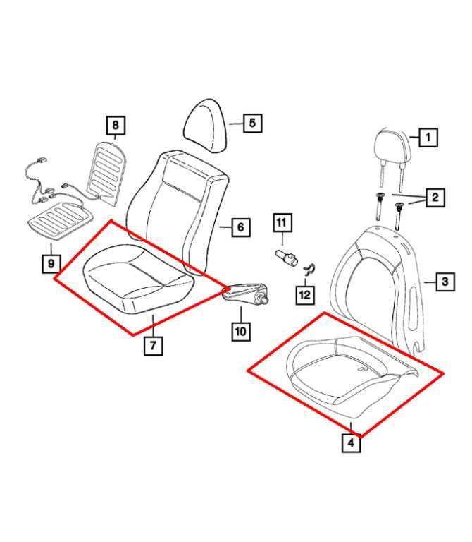 15-22 RAM Promaster City Front Right Side Lower Seat Frame w/ Cushion 5ZM16ND5AA - Alshned Auto Parts