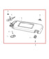 14-21 Jeep Grand Cherokee Laredo Front RH and LH Sun Visor w/ Illuminated Mirror - Alshned Auto Parts