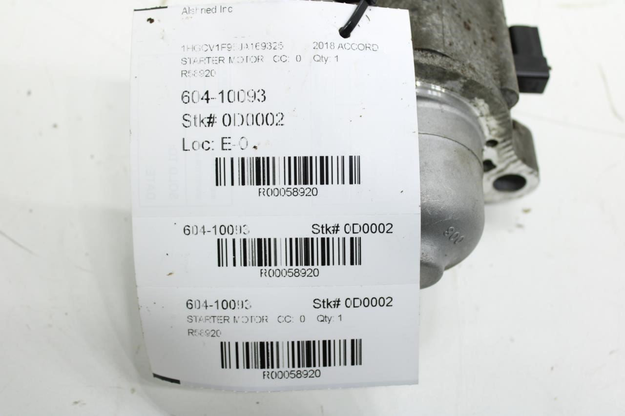 2018-2022 Honda Accord 1.5L Engine Starter Motor 31200-6A0-A11 OEM - Alshned Auto Parts
