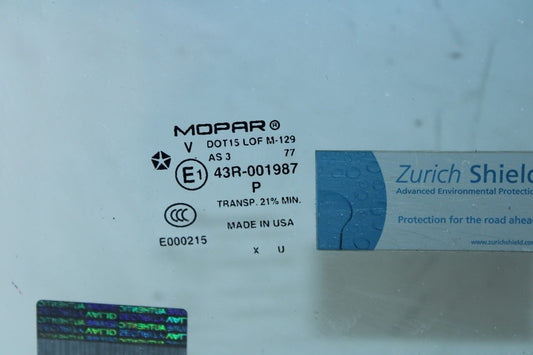 2014-2023 Jeep Cherokee 75th Anniversary Rear Left Door Window Glass 68104623AC - Alshned Auto Parts