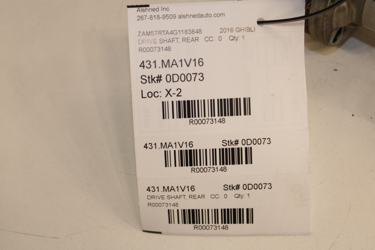 2014-2020 Maserati Ghibli S Q4 3.0L AWD Rear Drive Shaft Propeller 670008546 OEM - Alshned Auto Parts