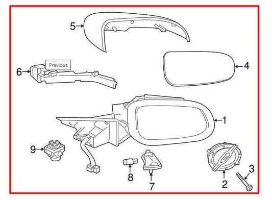 2017-20 Jaguar XE R-Dynamic S Passenger Right Side Rear View Mirror T2H3010 OEM - Alshned Auto Parts