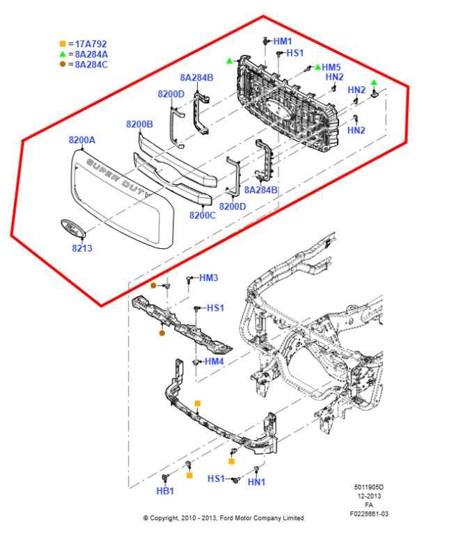 2011-16 Ford F250 Lariat Crew Cab Front Radiator Grille Chrome w/ Emblem *ReaD* - Alshned Auto Parts