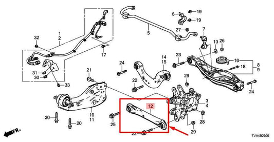 18-22 Honda Accord FWD Rear LH Lower Lateral Link Control Arm 52370-TVA-A01 OEM - Alshned Auto Parts