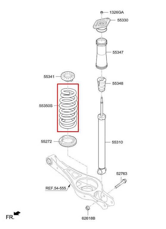 2016-20 KIA Optima EX Rear Right Passenger and Left Driver Side Coil Spring Set - Alshned Auto Parts