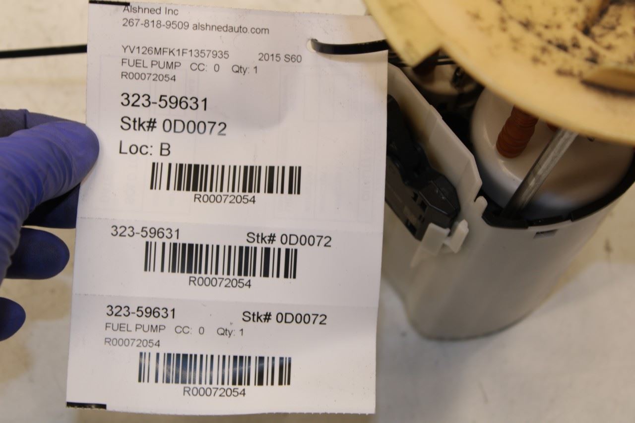 2015-2018 Volvo S60 T5 Premier 2.0L FWD Fuel Pump Assembly 31372884 OEM - Alshned Auto Parts