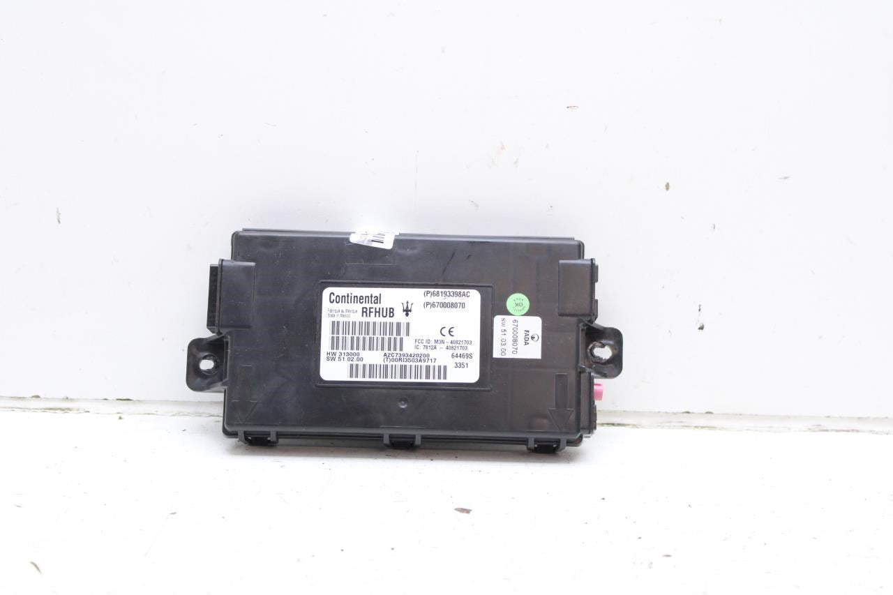 2014-2017 Maserati Ghibli Theft-Locking Keyless Entry Control Module 68193398AC - Alshned Auto Parts