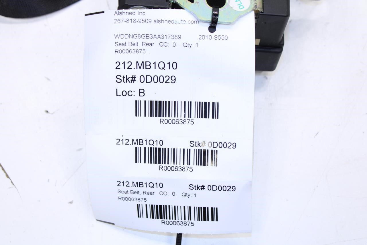 07-13 Mercedes-Benz S550 Rear LH 2nd Row Seat Belt Retractor 221-860-27-85-9C94 - Alshned Auto Parts