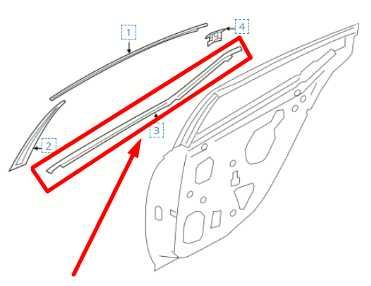 2019-2024 Nissan Altima Rear Right Door Outside Belt Molding 82820-6CA1A OEM - Alshned Auto Parts