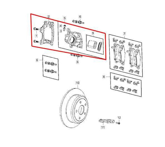 2007-2018 Jeep Wrangler Sahara 4WD Rear Left Brake Disc Caliper 68003774AA OEM - Alshned Auto Parts
