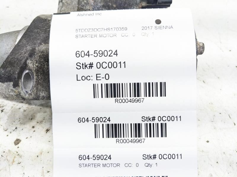 2017-2020 Toyota Sienna Starter Motor 28100-0P110 OEM - Alshned Auto Parts
