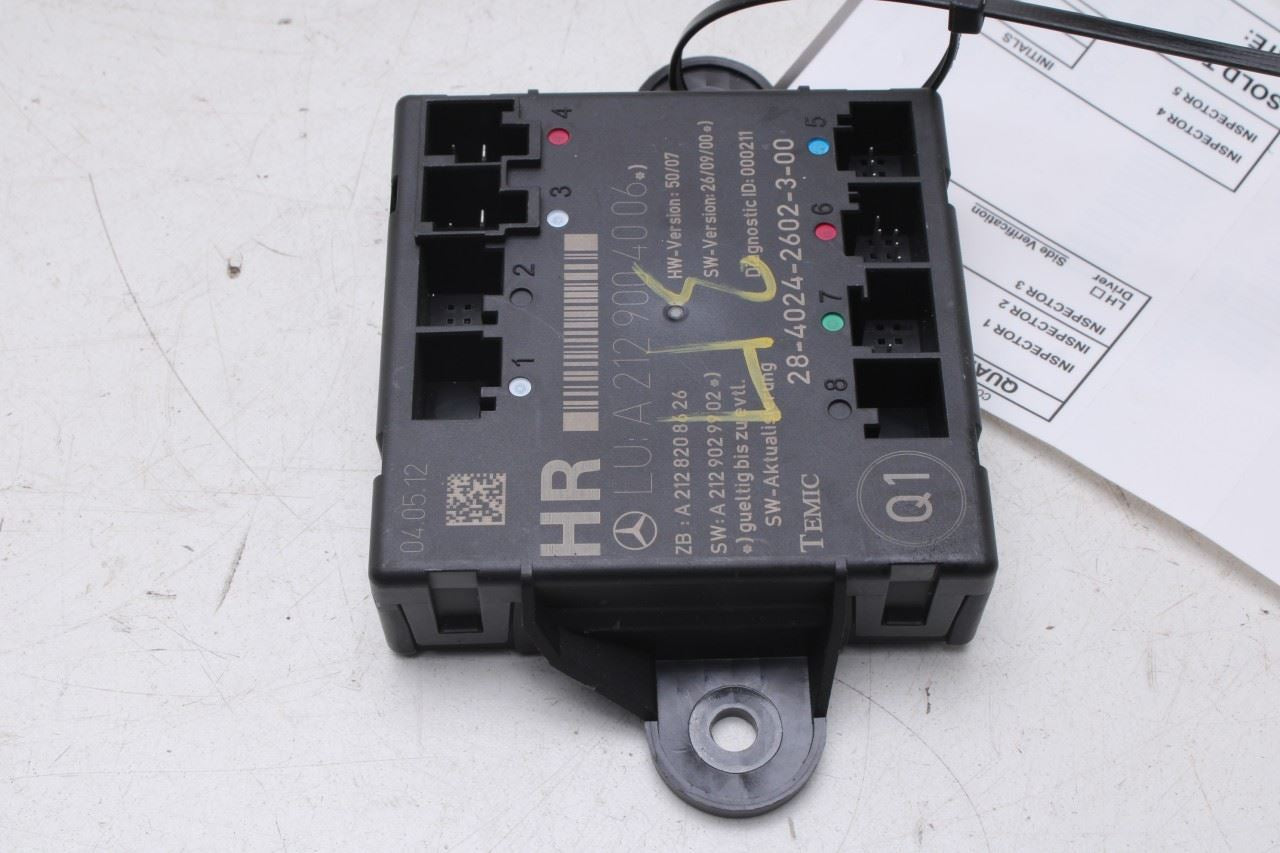 2010-2016 Mercedes-Benz E350 Sport 4MATIC Rear Right Side Door Control Module - Alshned Auto Parts