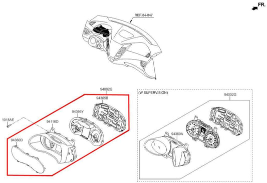 2015-17 Hyundai Veloster Turbo Speedometer Gauge Instrument Cluster 81K Mileage - Alshned Auto Parts