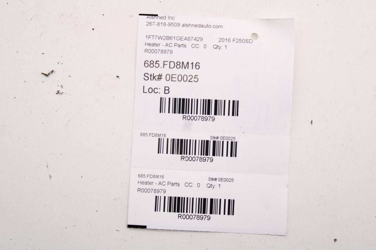 12-16 Ford F-250 HVAC Heater Wire Harness w Blend Door Actuator Set and Resistor - Alshned Auto Parts