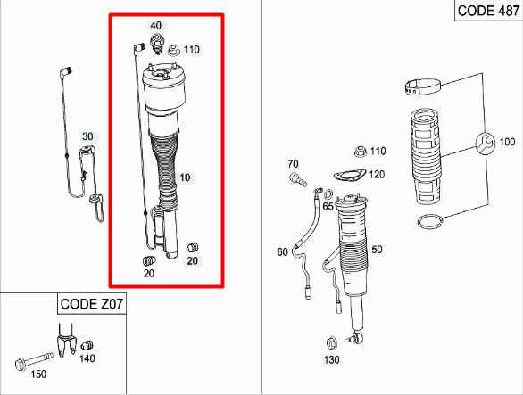 07-13 Mercedes-Benz S550 AWD Front LH Shock Strut Absorber 221-320-17-38-80 OEM - Alshned Auto Parts