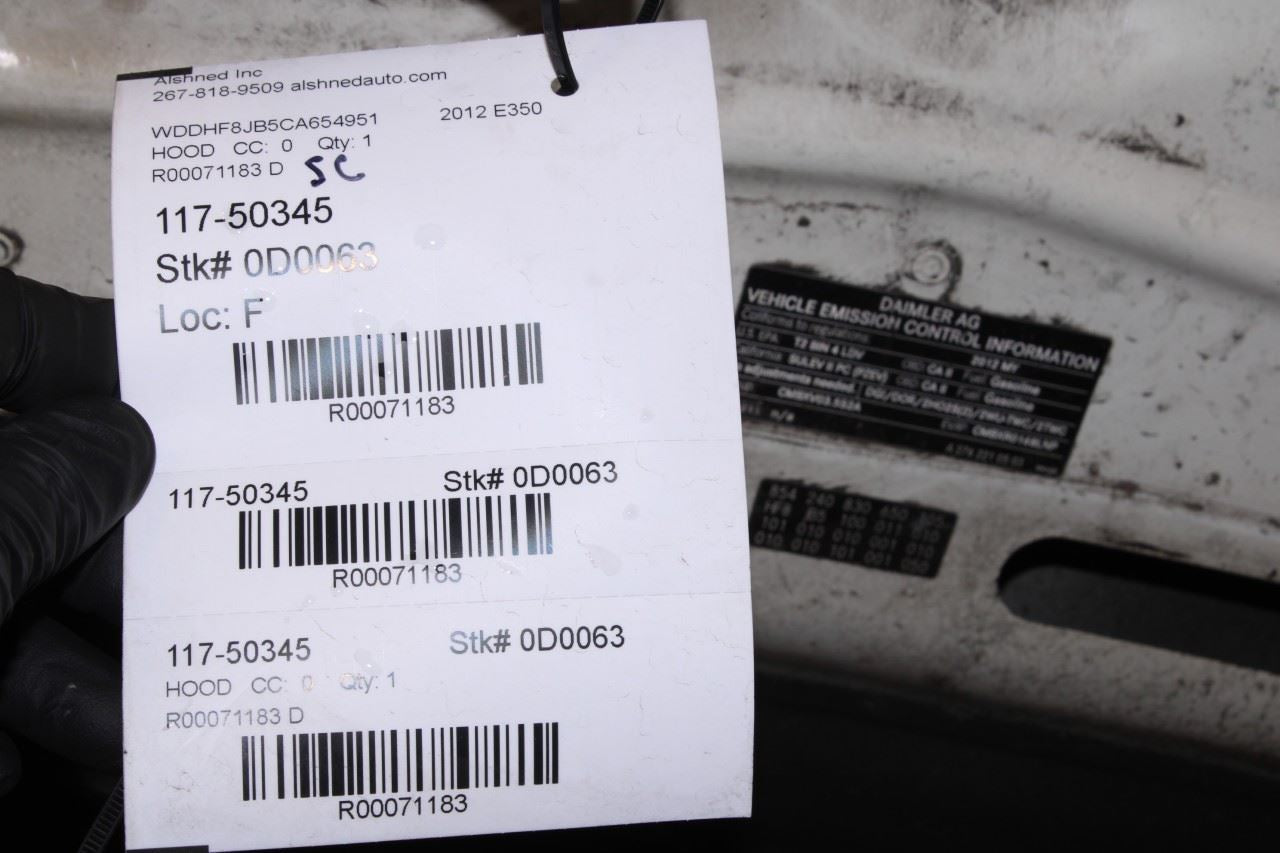 10-13 Mercedes-Benz E350 Sport 4Matic Front Hood Bonnet Panel 2128800157 *ReaD* - Alshned Auto Parts