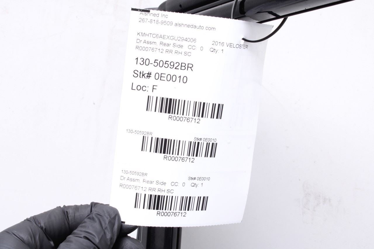 2011-17 Hyundai Veloster Turbo Rear Right Side Door Shell Panel 77004-2V010 OEM - Alshned Auto Parts